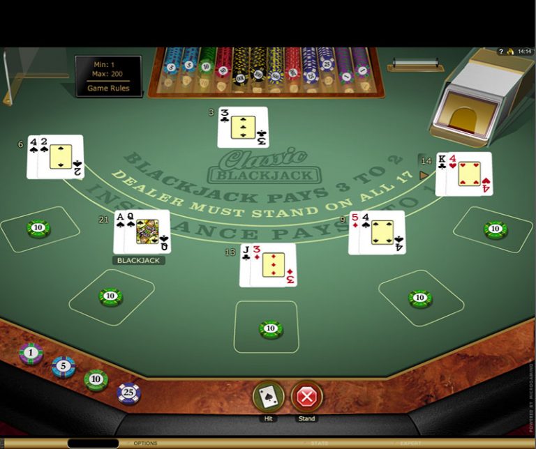 multi hand single deck blackjack