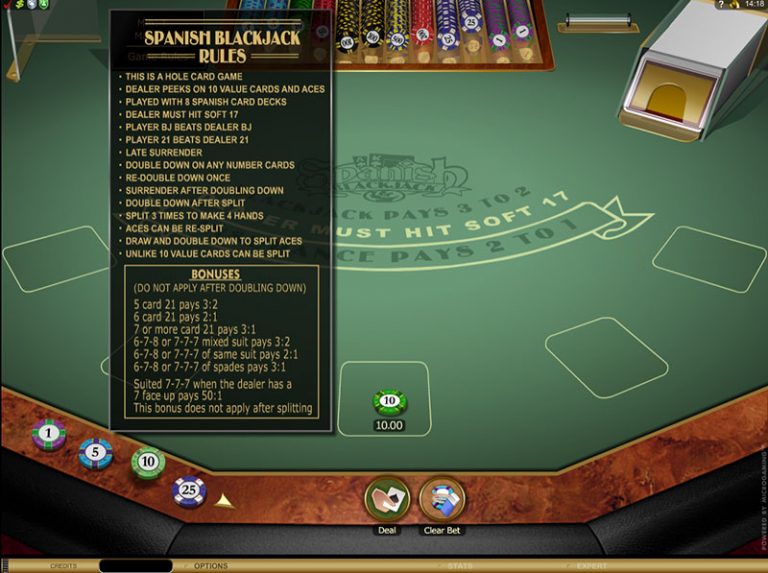spanish 21 casino