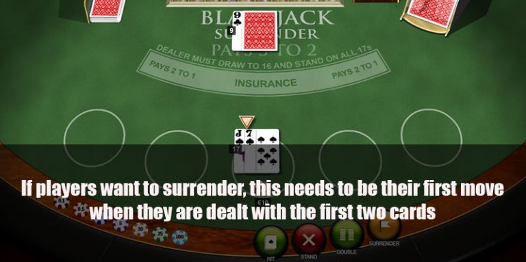 blackjack surrender video