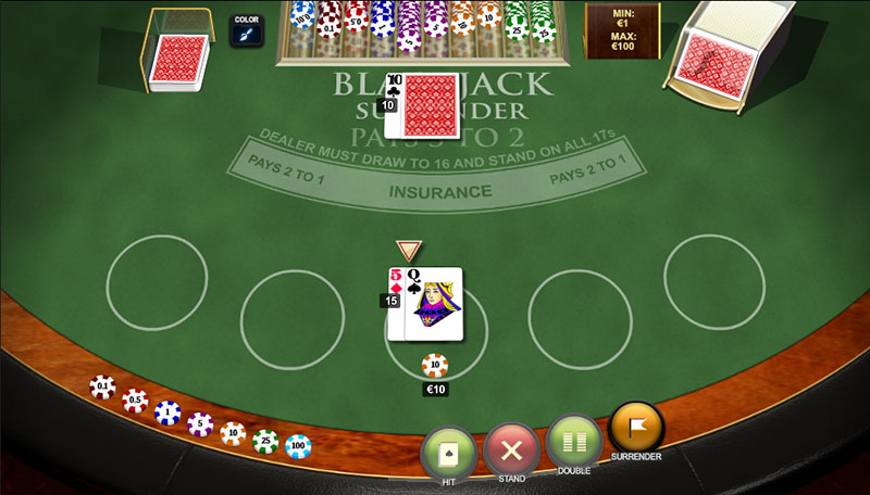 what happens when you surrender in blackjack
