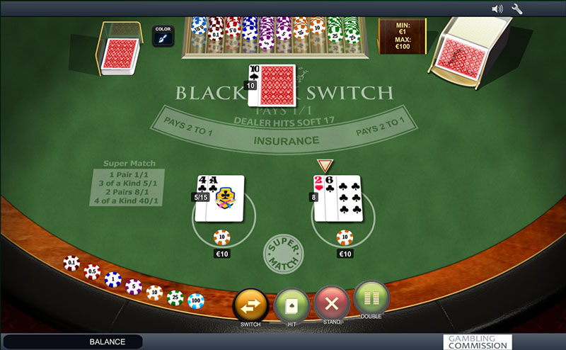 how to play switch blackjack