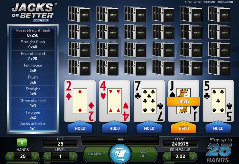 free multi hand video poker games