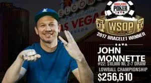 John Monnette Takes Down WSOP $10,000 No-Limit 2-7 Lowball Draw Championship